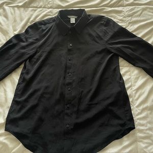 H&M black button down